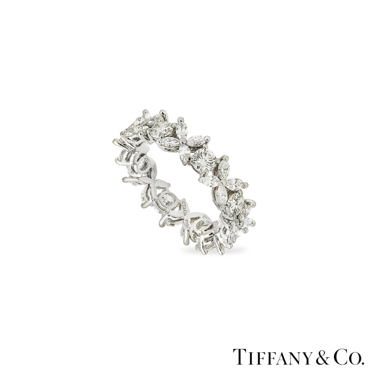 Tiffany & Co. Platinum Diamond Victoria Alternating Ring 1.93ct 25537483 Tiffany & Co. Platinum Diamond Victoria Alternating Ring 1.93ct 25537483